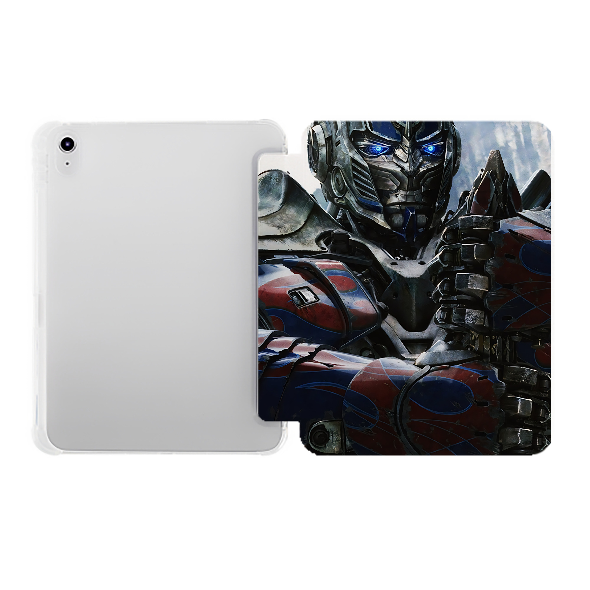 （画像用） Transformers トランスフォーマー IPad ケース ペン収納付き 三つ折りスタンド PUレザー×シリコン 対応機種9.5/10.5/10.9インチ
